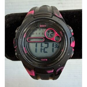 ROXY‎ The Tour Wristwatch Digital ZM1114 10ATM/100 Meters Pink Black